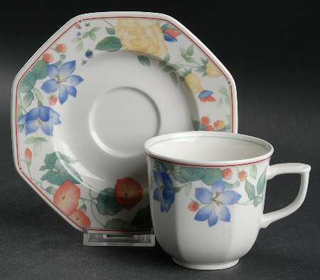 Spring Sonata Flat Cup & Saucer Set