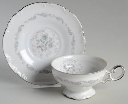 Sweet Briar Footed Cup & Saucer Set