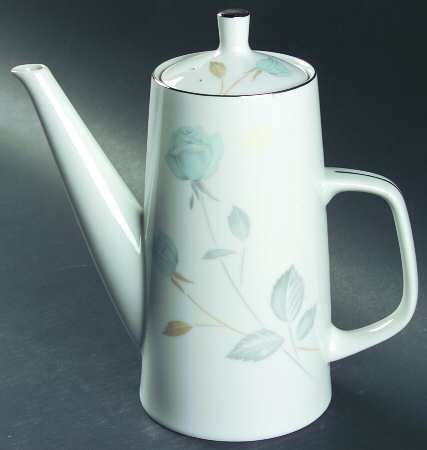 Tea Rose Blue Coffee Pot & Lid