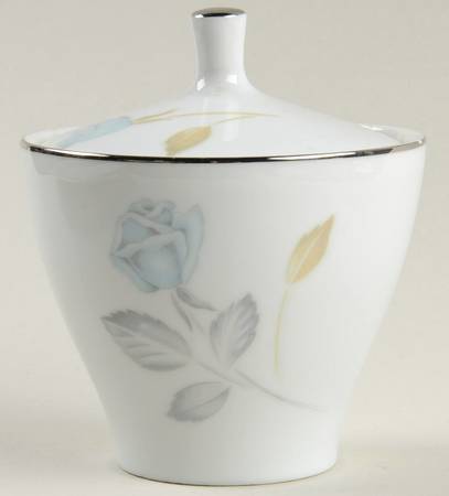 Tea Rose Blue Sugar Bowl & Lid