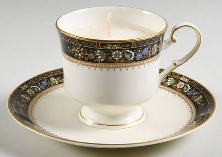 Twilight Scented Cup & Saucer Candle-Vanilla  HC