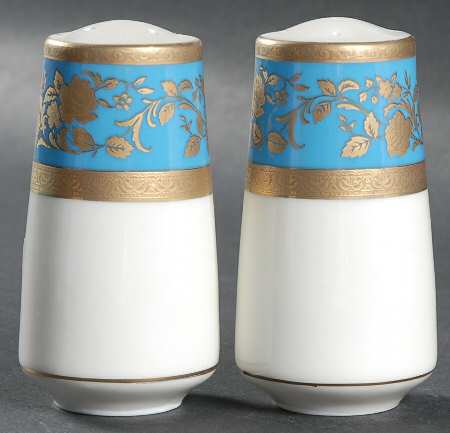 Victorian Blue Salt & Pepper Set