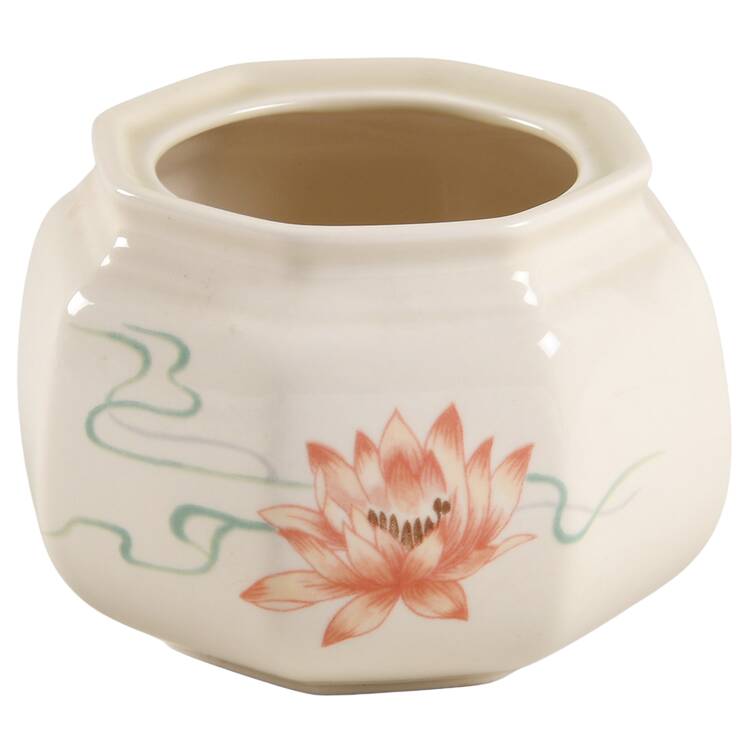 Water Lilies Peach Sugar Bowl No Lid