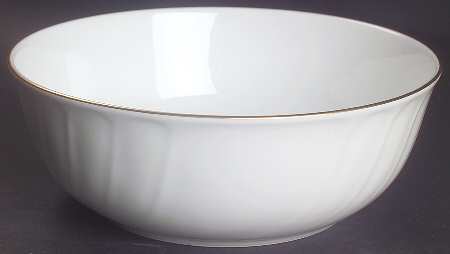 Wedding Band Gold 8" Round Vegetable Bowl
