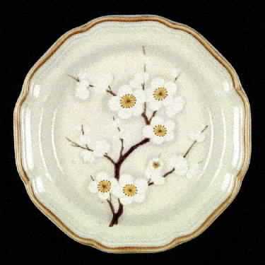White Petals Salad Plate
