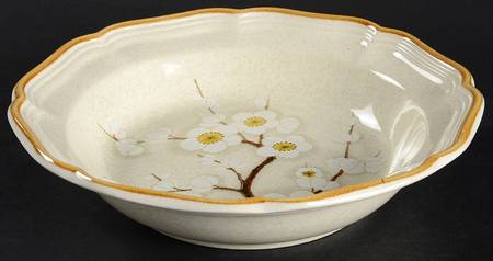 White Petals Soup/Cereal Bowl