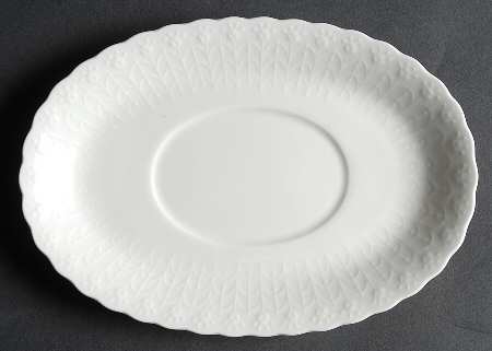 White Silk Underplate for Gravy Boat