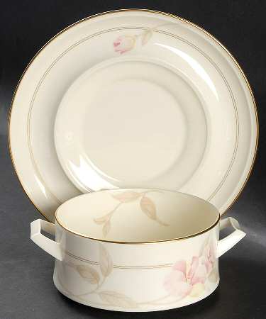 With Love Flat Cream Soup Bowl & Saucer Set