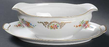 Dresden Gravy Boat with Attached Underplate
