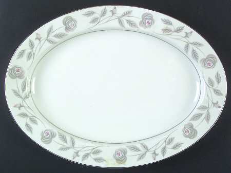 Woodrose 16" Oval Serving Platter