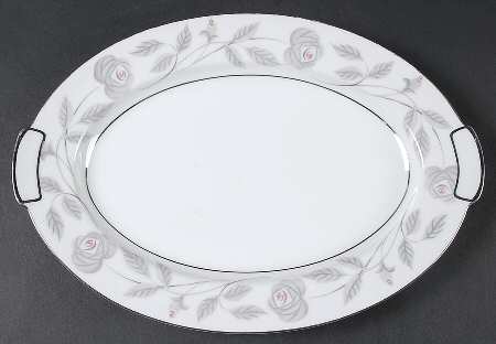 Woodrose 12" Oval Serving Platter by Mikado