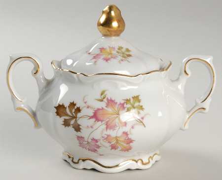 Autumn Leaves Sugar Bowl & Lid