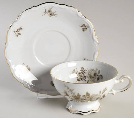 Charming Barbara Footed Cup & Saucer Set
