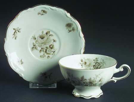 Charming Barbara Footed Cup & Saucer Set