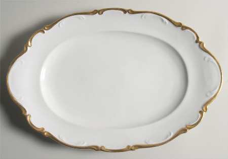 Golden Lark 15" Oval Serving Platter