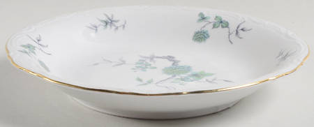 Green Ming (9901, Gold Trim) Coupe Soup Bowl