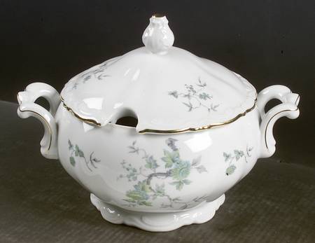 Green Ming (9901, Gold Trim) Tureen &  Lid