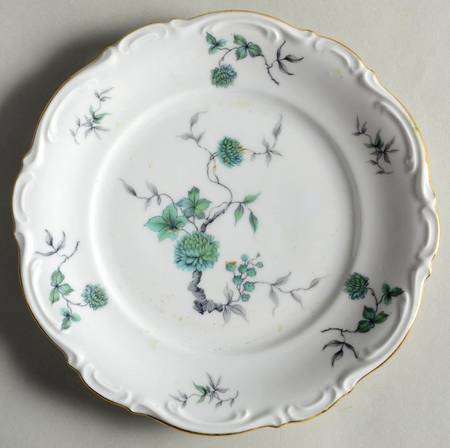 Green Ming (9901, Gold Trim) Salad Plate