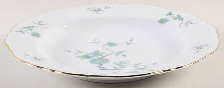 Green Ming (9901, Gold Trim) Rim Soup Bowl