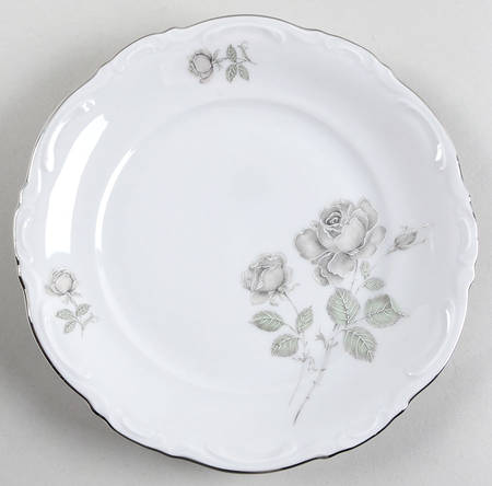 Mystic Rose (Platinum Trim) Salad Plate