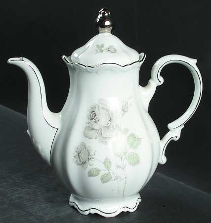 Mystic Rose (Platinum Trim) Coffee Pot & Lid