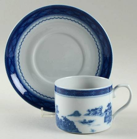 Canton Flat Cup & Saucer Set