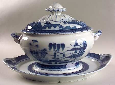 Canton Oval Tureen & Lid with Underplate