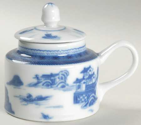Canton Mustard Jar & Lid