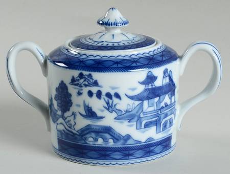 Canton Sugar Bowl & Lid