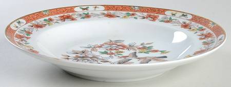 Magnolia & Birds Large Rim Soup Bowl