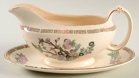 Indian Tree Gravy Boat & Underplate by Morley Fox & Company