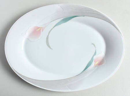 Ballerina Grey 12" Oval Serving Platter