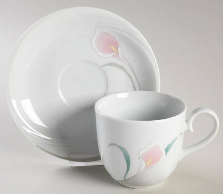 Ballerina Grey Flat Cup & Saucer Set