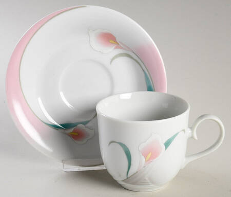 Ballerina Mauve Flat Cup & Saucer Set