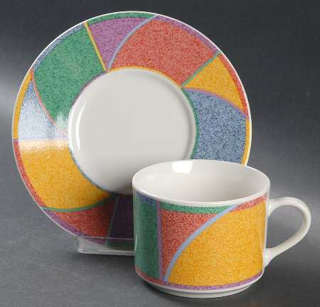 Rhythm Flat Cup & Saucer Set
