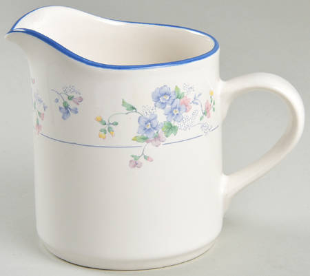 Blue Border Flower Creamer