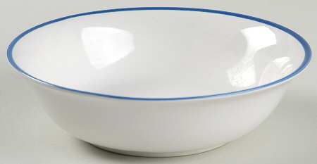 Blue Border Flower Coupe Cereal Bowl