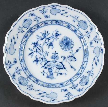Blue Onion (Oval Backstamp) Salad Plate by Meissen (Germany)