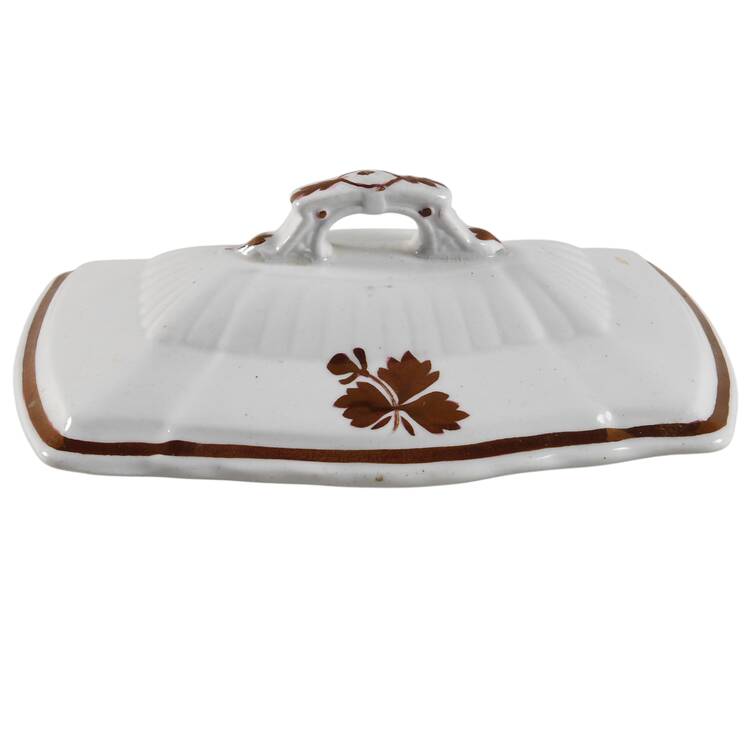 Tea Leaf Lid for Rectangular Butter