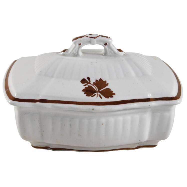 Tea Leaf Rectangular Covered Butter