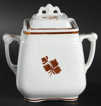 Tea Leaf Sugar Bowl & Lid