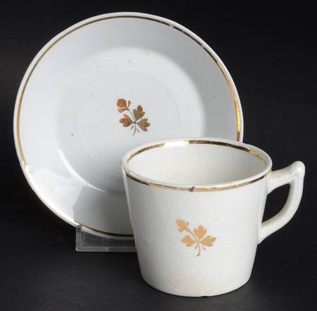 Tea Leaf Flat Demitasse Cup & Saucer Set