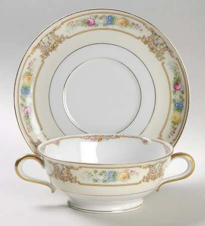 The Chester Footed Cream Soup Bowl & Saucer Set