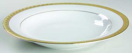 Golden Leaf Large Rim Soup Bowl
