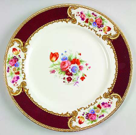 The Bouquet Maroon by Myott Staffordshire