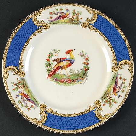 Chelsea Bird Blue Luncheon Plate