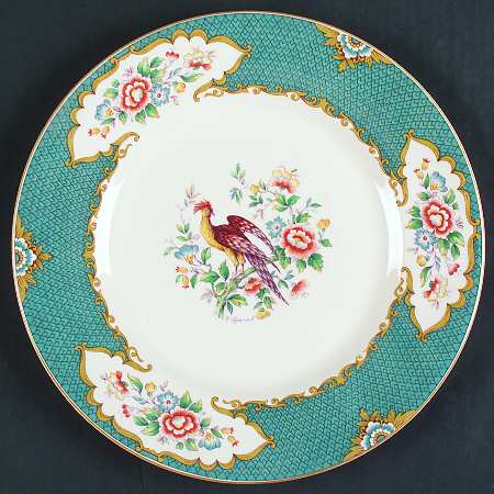 Old Bow Pheasant Turquoise by Myott Staffordshire