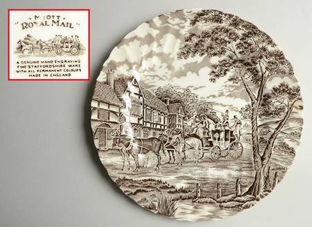 Royal Mail Brown (White Background) by Myott Staffordshire