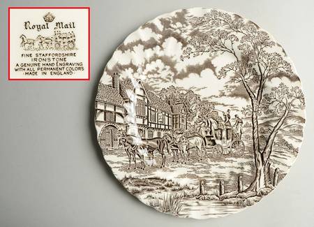 Royal Mail Brown (Cream Background) by Myott Staffordshire