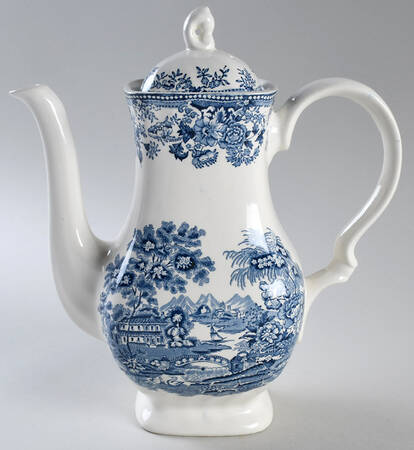 Tonquin Blue (Myott Backstamp) Coffee Pot & Lid